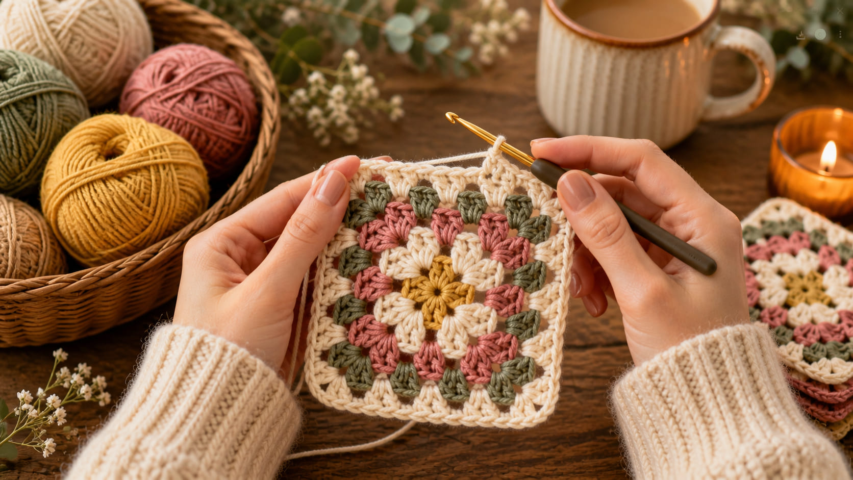 Granny square crochet blanket tutorial