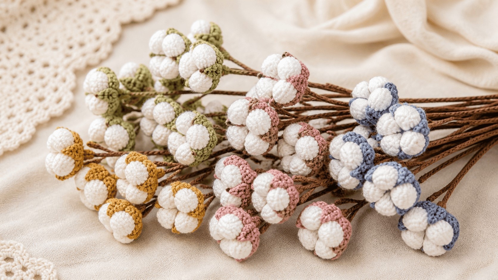 Crochet cotton flower pattern tutorial