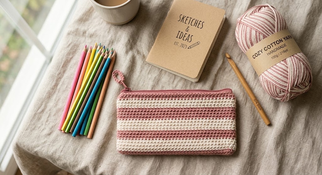 Crochet Pencil Case: Free Easy Zipper Pattern